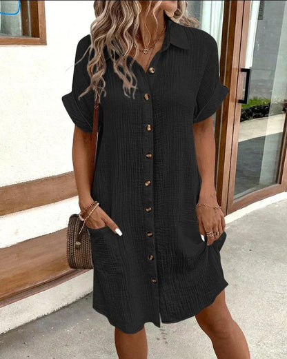 Isidora Dress | Summer Button-Down Shirt Dress