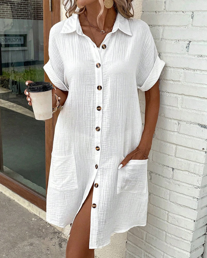 Isidora Dress | Summer Button-Down Shirt Dress