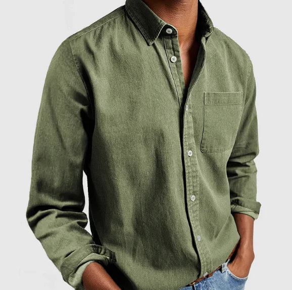 Darwin Shirt | Men's Buttoned Down Collared Denim Shirt