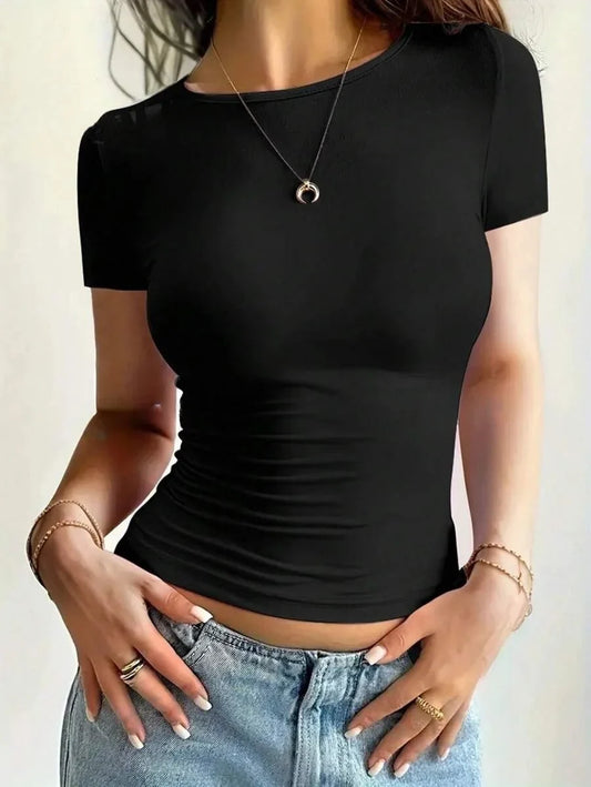 Jasmine Top | Slim Fit Short Sleeve T-Shirt