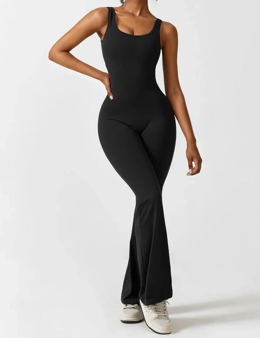 Jazmine Jumpsuit | Elegant Flared Jumpsuit with V-Back