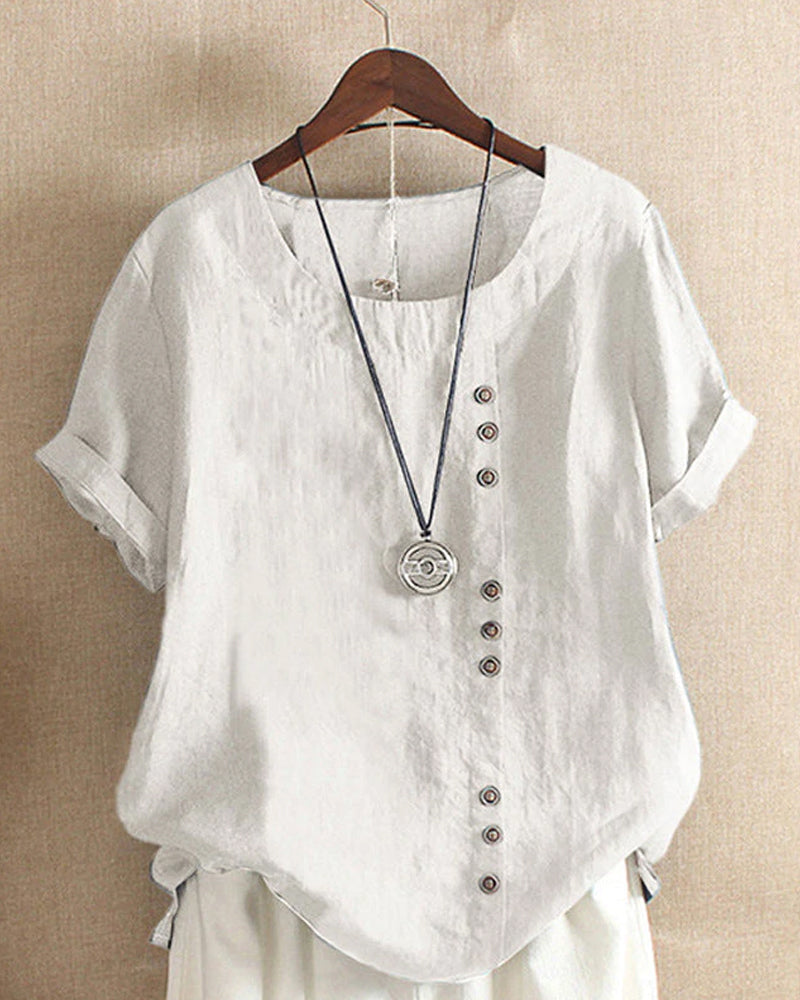 Joy Blouse | Soft Breathable Cotton Button-Up Blouse