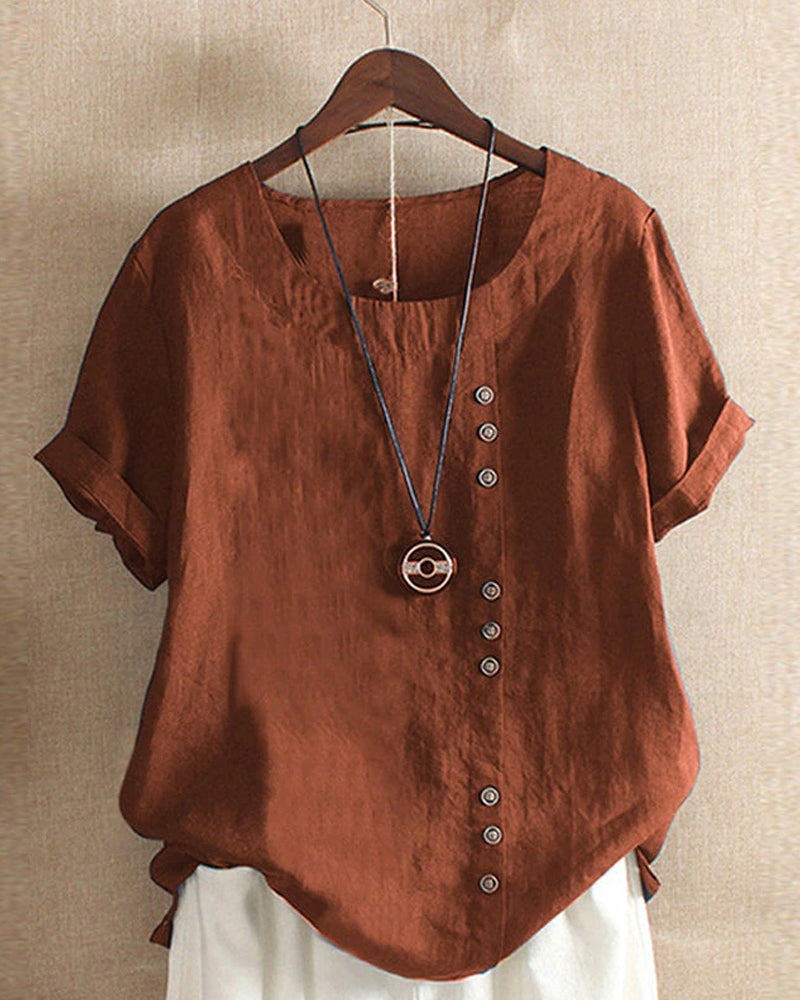 Joy Blouse | Soft Breathable Cotton Button-Up Blouse
