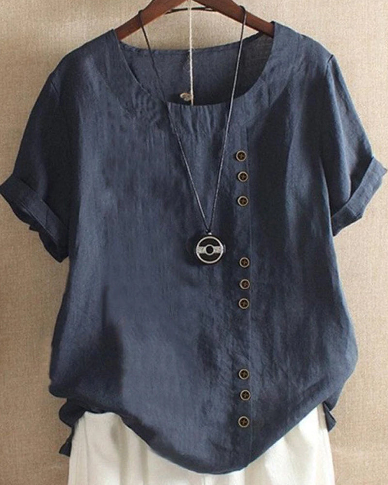 Joy Blouse | Soft Breathable Cotton Button-Up Blouse