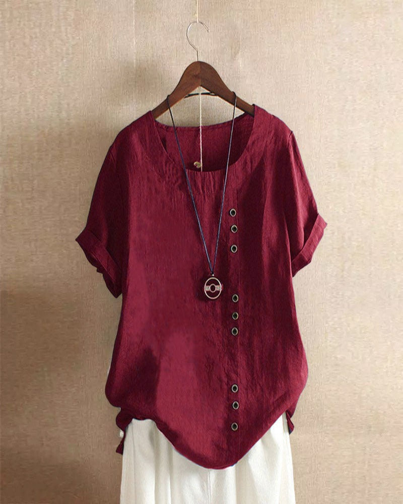 Joy Blouse | Soft Breathable Cotton Button-Up Blouse