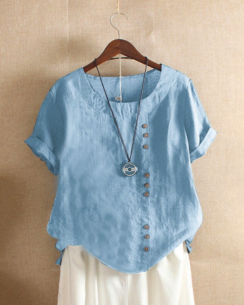 Joy Blouse | Soft Breathable Cotton Button-Up Blouse