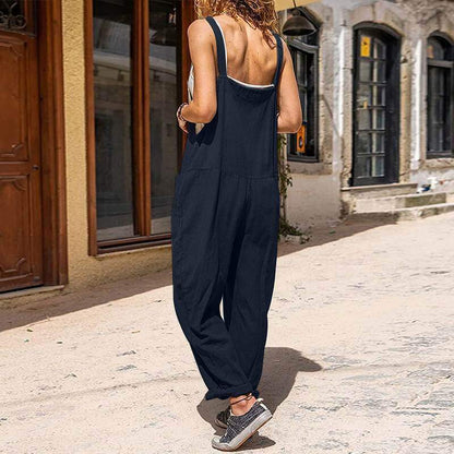 Kira Jumpsuit | Relaxed Button-Up Jumpsuit with Pockets