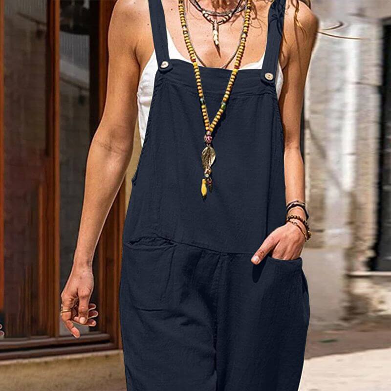Kira Jumpsuit | Relaxed Button-Up Jumpsuit with Pockets