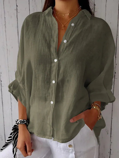 Lesha Blouse | Casual Relaxed Button Down Top