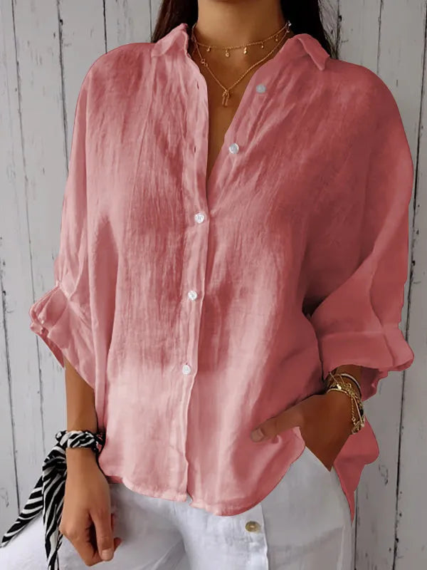 Lesha Blouse | Casual Relaxed Button Down Top