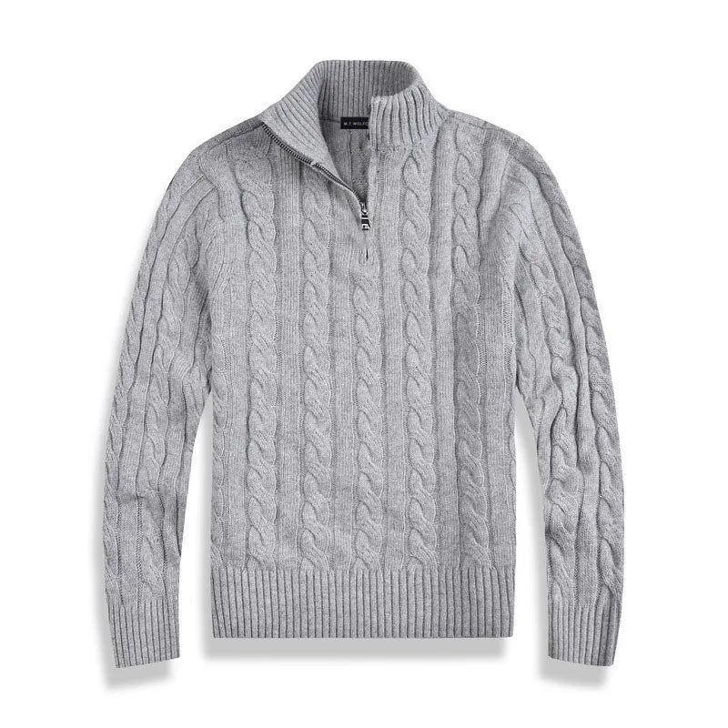Mael Sweater | Men's Half-Zip Old Money Knit Pullover