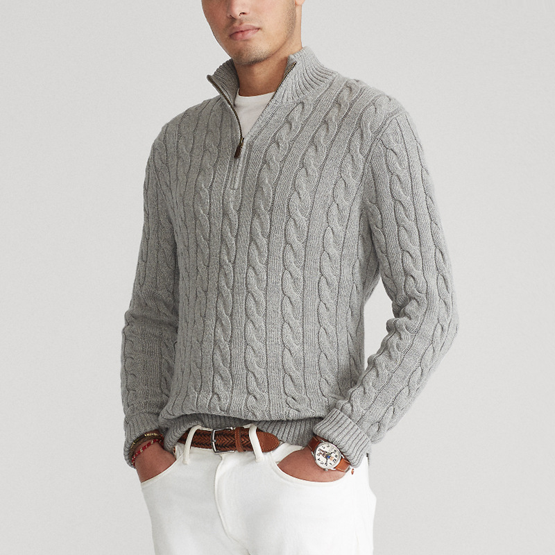 Mael Sweater | Men's Half-Zip Old Money Knit Pullover