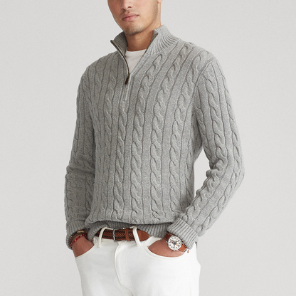 Mael Sweater | Men's Half-Zip Old Money Knit Pullover