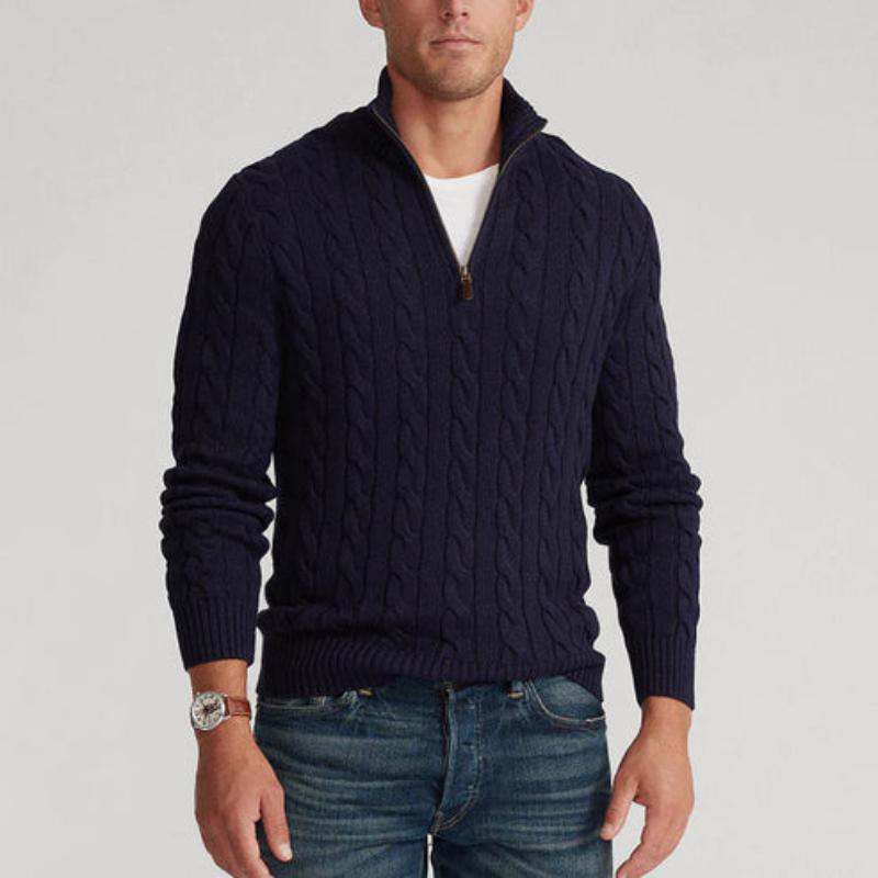Mael Sweater | Men's Half-Zip Old Money Knit Pullover