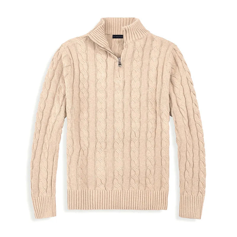 Mael Sweater | Men's Half-Zip Old Money Knit Pullover
