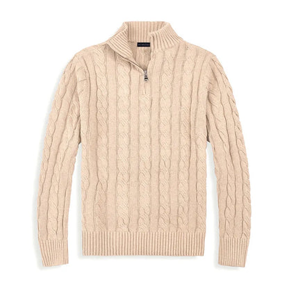 Mael Sweater | Men's Half-Zip Old Money Knit Pullover