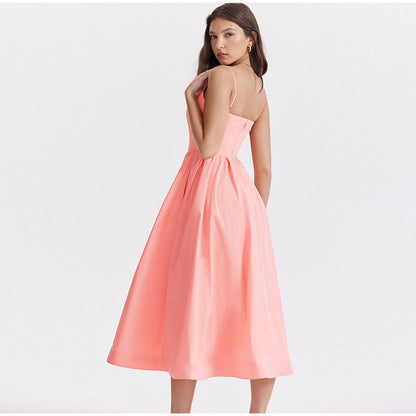 Barbara Dress | Thin Strap Midi Dress