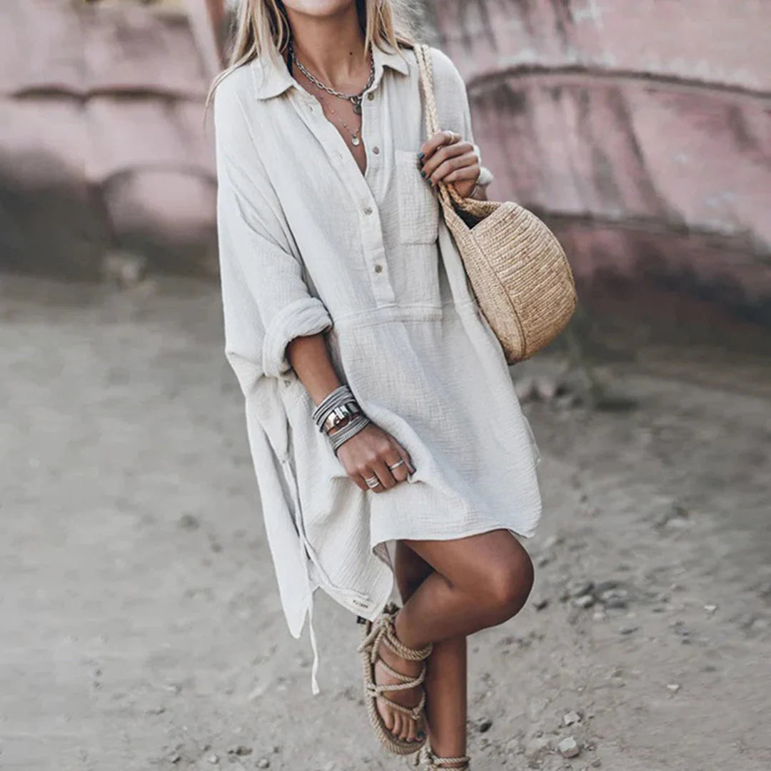 Babita Summer Dress | Loose Long-Sleeve Summer Dress