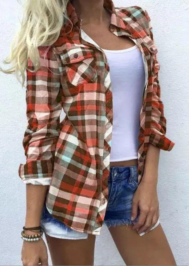 Aisha Shirt | Long-Sleeve Plaid Shirt