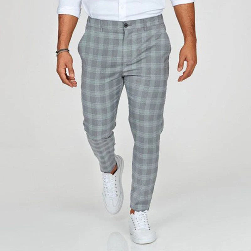 Dwayne Pants | Men’s Plaid Slim-Fit Ankle Pants